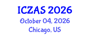 International Conference on Zoology and Animal Science (ICZAS) October 04, 2026 - Chicago, United States International Conference on Zoology and Animal Science (ICZAS) October 04, 2026 - Chicago, United States