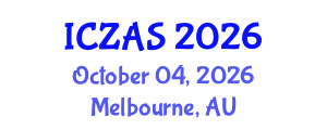 International Conference on Zoology and Animal Science (ICZAS) October 04, 2026 - Melbourne, Australia International Conference on Zoology and Animal Science (ICZAS) October 04, 2026 - Melbourne, Australia