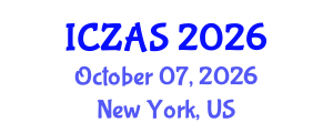 International Conference on Zoology and Animal Science (ICZAS) October 07, 2026 - New York, United States International Conference on Zoology and Animal Science (ICZAS) October 07, 2026 - New York, United States