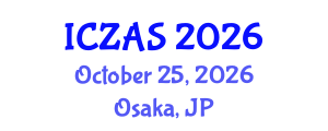 International Conference on Zoology and Animal Science (ICZAS) October 25, 2026 - Osaka, Japan International Conference on Zoology and Animal Science (ICZAS) October 25, 2026 - Osaka, Japan