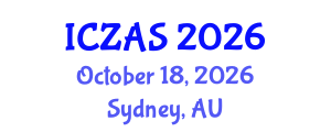 International Conference on Zoology and Animal Science (ICZAS) October 18, 2026 - Sydney, Australia International Conference on Zoology and Animal Science (ICZAS) October 18, 2026 - Sydney, Australia