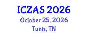 International Conference on Zoology and Animal Science (ICZAS) October 25, 2026 - Tunis, Tunisia International Conference on Zoology and Animal Science (ICZAS) October 25, 2026 - Tunis, Tunisia
