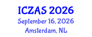 International Conference on Zoology and Animal Science (ICZAS) September 16, 2026 - Amsterdam, Netherlands International Conference on Zoology and Animal Science (ICZAS) September 16, 2026 - Amsterdam, Netherlands