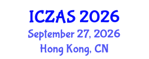 International Conference on Zoology and Animal Science (ICZAS) September 27, 2026 - Hong Kong, China International Conference on Zoology and Animal Science (ICZAS) September 27, 2026 - Hong Kong, China
