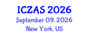 International Conference on Zoology and Animal Science (ICZAS) September 09, 2026 - New York, United States International Conference on Zoology and Animal Science (ICZAS) September 09, 2026 - New York, United States