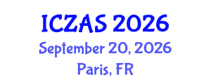 International Conference on Zoology and Animal Science (ICZAS) September 20, 2026 - Paris, France International Conference on Zoology and Animal Science (ICZAS) September 20, 2026 - Paris, France