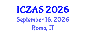 International Conference on Zoology and Animal Science (ICZAS) September 16, 2026 - Rome, Italy