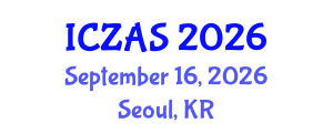 International Conference on Zoology and Animal Science (ICZAS) September 16, 2026 - Seoul, Republic of Korea International Conference on Zoology and Animal Science (ICZAS) September 16, 2026 - Seoul, Republic of Korea