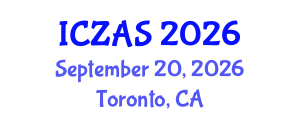 International Conference on Zoology and Animal Science (ICZAS) September 20, 2026 - Toronto, Canada International Conference on Zoology and Animal Science (ICZAS) September 20, 2026 - Toronto, Canada
