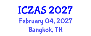 International Conference on Zoology and Animal Science (ICZAS) February 04, 2027 - Bangkok, Thailand International Conference on Zoology and Animal Science (ICZAS) February 04, 2027 - Bangkok, Thailand