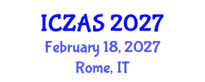International Conference on Zoology and Animal Science (ICZAS) February 18, 2027 - Rome, Italy International Conference on Zoology and Animal Science (ICZAS) February 18, 2027 - Rome, Italy