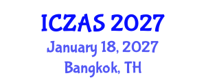 International Conference on Zoology and Animal Science (ICZAS) January 18, 2027 - Bangkok, Thailand International Conference on Zoology and Animal Science (ICZAS) January 18, 2027 - Bangkok, Thailand