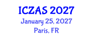 International Conference on Zoology and Animal Science (ICZAS) January 25, 2027 - Paris, France International Conference on Zoology and Animal Science (ICZAS) January 25, 2027 - Paris, France