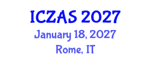 International Conference on Zoology and Animal Science (ICZAS) January 18, 2027 - Rome, Italy International Conference on Zoology and Animal Science (ICZAS) January 18, 2027 - Rome, Italy
