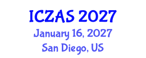 International Conference on Zoology and Animal Science (ICZAS) January 16, 2027 - San Diego, United States International Conference on Zoology and Animal Science (ICZAS) January 16, 2027 - San Diego, United States