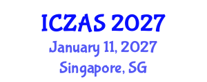 International Conference on Zoology and Animal Science (ICZAS) January 11, 2027 - Singapore, Singapore International Conference on Zoology and Animal Science (ICZAS) January 11, 2027 - Singapore, Singapore