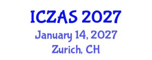 International Conference on Zoology and Animal Science (ICZAS) January 14, 2027 - Zurich, Switzerland International Conference on Zoology and Animal Science (ICZAS) January 14, 2027 - Zurich, Switzerland