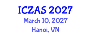 International Conference on Zoology and Animal Science (ICZAS) March 10, 2027 - Hanoi, Vietnam International Conference on Zoology and Animal Science (ICZAS) March 10, 2027 - Hanoi, Vietnam