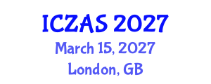 International Conference on Zoology and Animal Science (ICZAS) March 15, 2027 - London, United Kingdom International Conference on Zoology and Animal Science (ICZAS) March 15, 2027 - London, United Kingdom