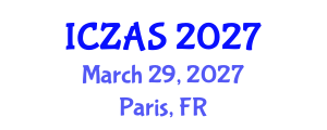 International Conference on Zoology and Animal Science (ICZAS) March 29, 2027 - Paris, France International Conference on Zoology and Animal Science (ICZAS) March 29, 2027 - Paris, France