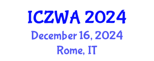 International Conference on Zoology and Wild Animals (ICZWA) December 16, 2024 - Rome, Italy