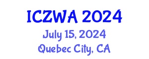 International Conference on Zoology and Wild Animals (ICZWA) July 15, 2024 - Quebec City, Canada
