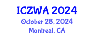 International Conference on Zoology and Wild Animals (ICZWA) October 28, 2024 - Montreal, Canada