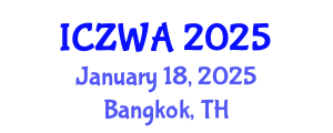 International Conference on Zoology and Wild Animals (ICZWA) January 18, 2025 - Bangkok, Thailand
