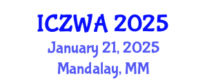 International Conference on Zoology and Wild Animals (ICZWA) January 21, 2025 - Mandalay, Myanmar