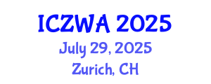 International Conference on Zoology and Wild Animals (ICZWA) July 29, 2025 - Zurich, Switzerland