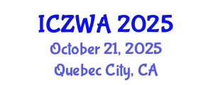 International Conference on Zoology and Wild Animals (ICZWA) October 21, 2025 - Quebec City, Canada