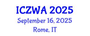 International Conference on Zoology and Wild Animals (ICZWA) September 16, 2025 - Rome, Italy
