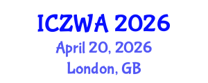 International Conference on Zoology and Wild Animals (ICZWA) April 20, 2026 - London, United Kingdom International Conference on Zoology and Wild Animals (ICZWA) April 20, 2026 - London, United Kingdom