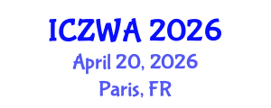 International Conference on Zoology and Wild Animals (ICZWA) April 20, 2026 - Paris, France International Conference on Zoology and Wild Animals (ICZWA) April 20, 2026 - Paris, France