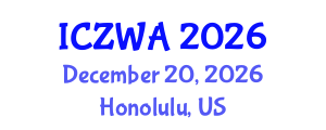 International Conference on Zoology and Wild Animals (ICZWA) December 20, 2026 - Honolulu, United States