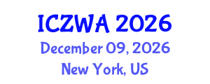International Conference on Zoology and Wild Animals (ICZWA) December 09, 2026 - New York, United States International Conference on Zoology and Wild Animals (ICZWA) December 09, 2026 - New York, United States