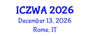 International Conference on Zoology and Wild Animals (ICZWA) December 13, 2026 - Rome, Italy International Conference on Zoology and Wild Animals (ICZWA) December 13, 2026 - Rome, Italy