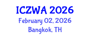 International Conference on Zoology and Wild Animals (ICZWA) February 02, 2026 - Bangkok, Thailand International Conference on Zoology and Wild Animals (ICZWA) February 02, 2026 - Bangkok, Thailand