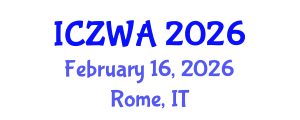 International Conference on Zoology and Wild Animals (ICZWA) February 16, 2026 - Rome, Italy International Conference on Zoology and Wild Animals (ICZWA) February 16, 2026 - Rome, Italy