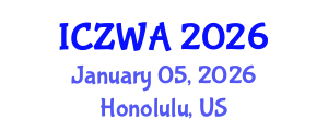 International Conference on Zoology and Wild Animals (ICZWA) January 05, 2026 - Honolulu, United States International Conference on Zoology and Wild Animals (ICZWA) January 05, 2026 - Honolulu, United States
