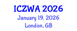 International Conference on Zoology and Wild Animals (ICZWA) January 19, 2026 - London, United Kingdom International Conference on Zoology and Wild Animals (ICZWA) January 19, 2026 - London, United Kingdom