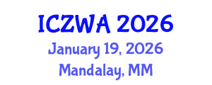 International Conference on Zoology and Wild Animals (ICZWA) January 19, 2026 - Mandalay, Myanmar International Conference on Zoology and Wild Animals (ICZWA) January 19, 2026 - Mandalay, Myanmar