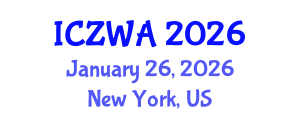 International Conference on Zoology and Wild Animals (ICZWA) January 26, 2026 - New York, United States International Conference on Zoology and Wild Animals (ICZWA) January 26, 2026 - New York, United States