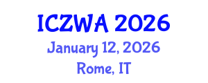 International Conference on Zoology and Wild Animals (ICZWA) January 12, 2026 - Rome, Italy International Conference on Zoology and Wild Animals (ICZWA) January 12, 2026 - Rome, Italy