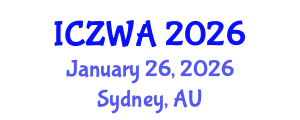 International Conference on Zoology and Wild Animals (ICZWA) January 26, 2026 - Sydney, Australia International Conference on Zoology and Wild Animals (ICZWA) January 26, 2026 - Sydney, Australia