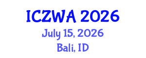 International Conference on Zoology and Wild Animals (ICZWA) July 15, 2026 - Bali, Indonesia International Conference on Zoology and Wild Animals (ICZWA) July 15, 2026 - Bali, Indonesia