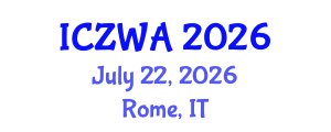 International Conference on Zoology and Wild Animals (ICZWA) July 22, 2026 - Rome, Italy International Conference on Zoology and Wild Animals (ICZWA) July 22, 2026 - Rome, Italy