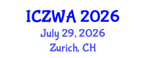 International Conference on Zoology and Wild Animals (ICZWA) July 29, 2026 - Zurich, Switzerland International Conference on Zoology and Wild Animals (ICZWA) July 29, 2026 - Zurich, Switzerland