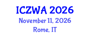 International Conference on Zoology and Wild Animals (ICZWA) November 11, 2026 - Rome, Italy International Conference on Zoology and Wild Animals (ICZWA) November 11, 2026 - Rome, Italy