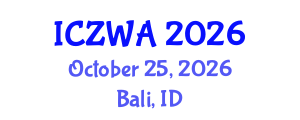 International Conference on Zoology and Wild Animals (ICZWA) October 25, 2026 - Bali, Indonesia International Conference on Zoology and Wild Animals (ICZWA) October 25, 2026 - Bali, Indonesia